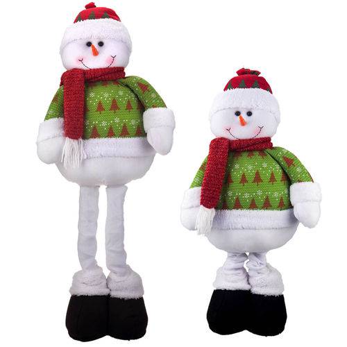 Boneco de Neve Natal 70cm com Pernas Extensivas Excelente Qualidade #1631b