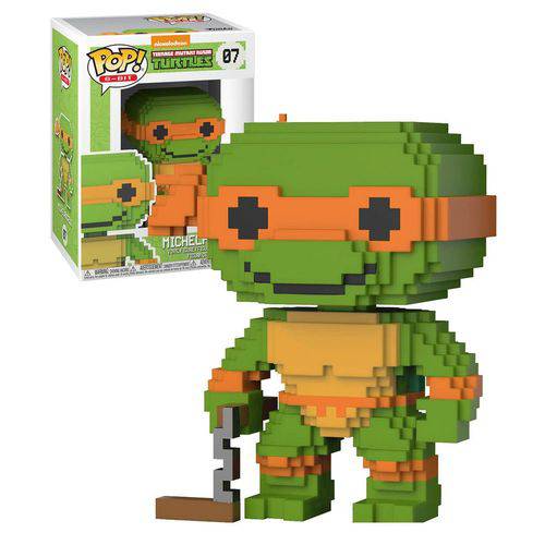 Boneco Funko Pop 8-bit Turtles Ninja - Michelangelo
