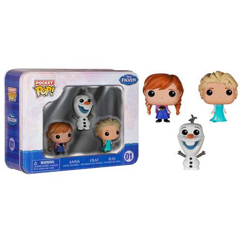 Boneco Funko Pop Pocket Disney Frozen - Anna, Olaf e Elsa 01