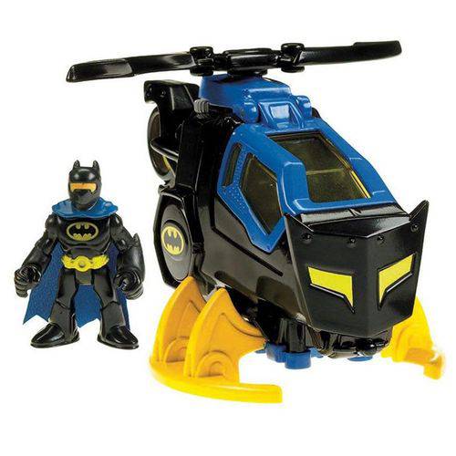 Boneco Imaginext Batman e Batcopter Seu Helicóptero Fisher-Price Super Friends