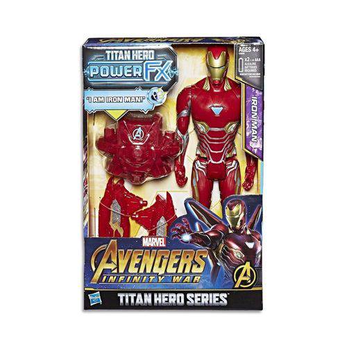 Boneco Iron Man Power Fx Marvel Titan Hero Series - Hasbro