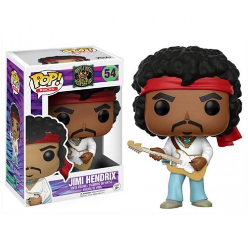 Boneco Jimi Hendrix Pop! Rocks 54 Funko - Minimundi.com.br