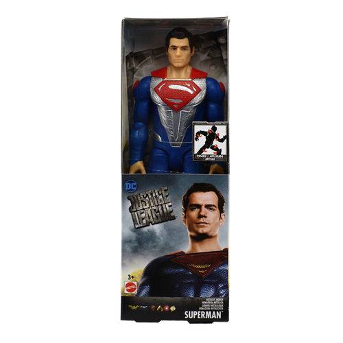 Boneco Liga da Justiça 30cm - Superman Armadura Metalizada - Mattel