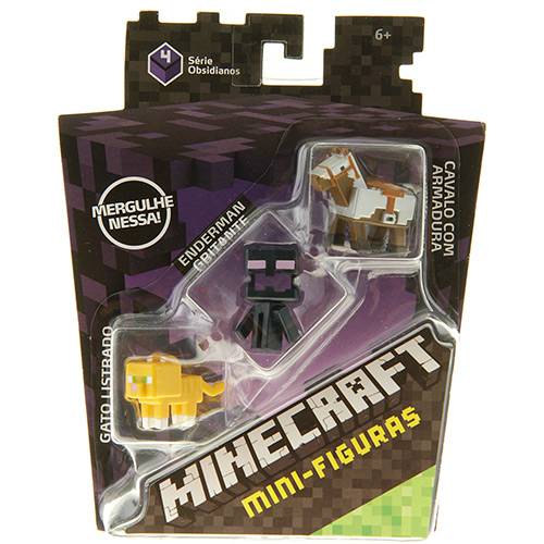 Boneco Minecraft Sortimento 3 Figuras CGX24/DKD57 - Mattel