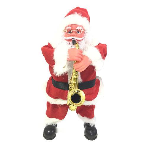Boneco Papai Noel Musical C/ Movimento e Musical Saxofone