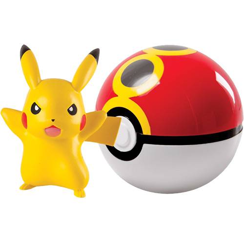 Boneco Pokémon Poke Ball Pikachu + Repeat Ball - Tomy