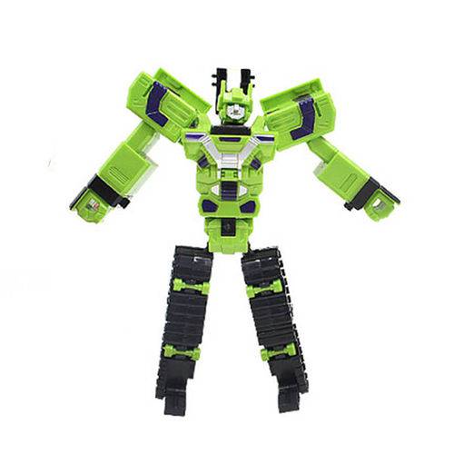 Boneco Robo Trator Verde Transformavel Articular Brinquedo