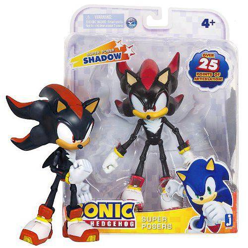 Boneco Sonic:sonic The Hedgehog Super Posers Shadow 20 Cm