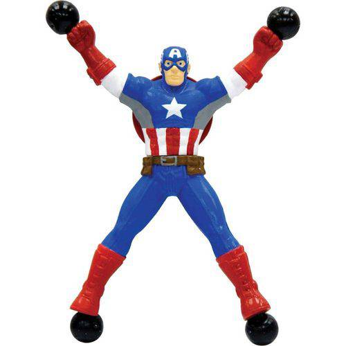 Boneco Stick Hero Avengers Capitão América 1461 Candide