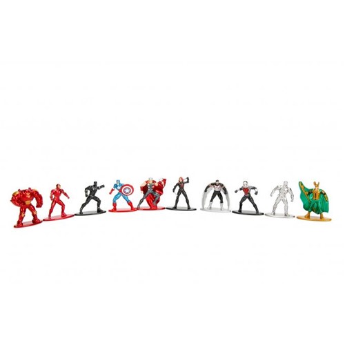 Bonecos de Metal Nano Marvel Vingadores Pack C/10 - Jada Toys - Dtc - DTC
