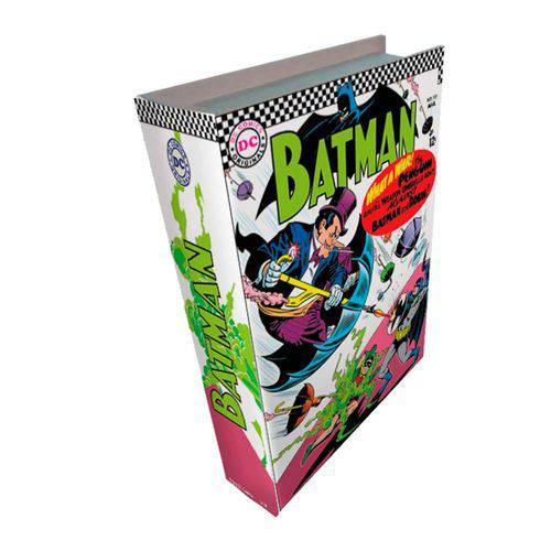 Book Box Dc Comics Batman Colorido em Madeira Urban 25x17 Cm