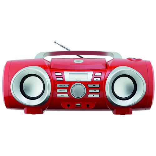 Boombox Áudio Pb130v Vermelho Mp3 Usb Philco Bivolt