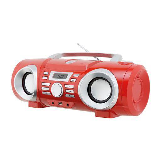 Boombox Áudio Philco PB130V, MP3, USB, Vermelho - Bivolt