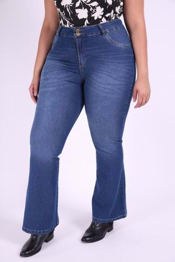 Boot Cut Jeans Blue Plus Size 46