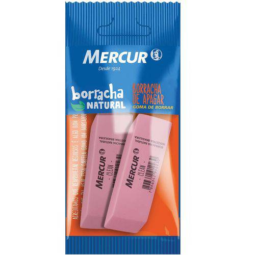 Borracha Colorida Clean Rosa Mercur Bl.c/02