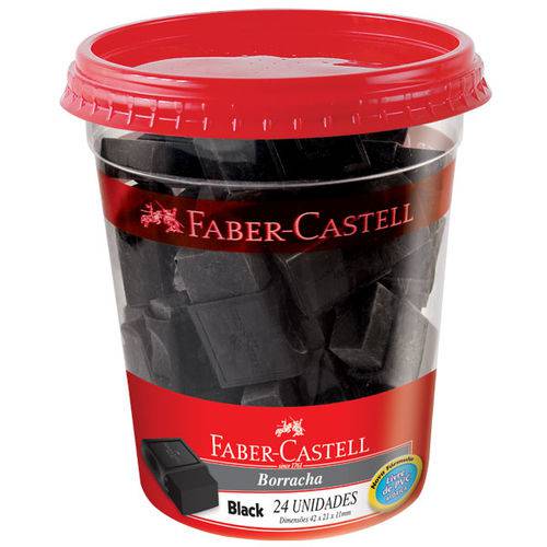 Borracha Colorida Fc Max Black Faber-castell Pote-24