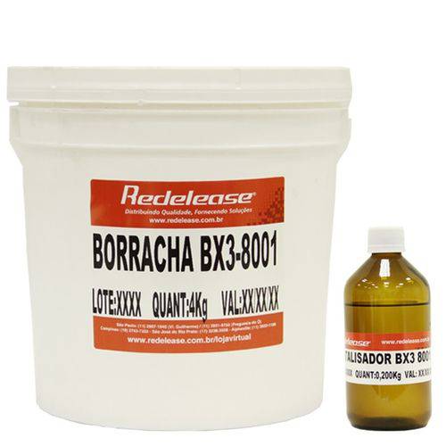 Borracha de Silicone: BX3-8001 para Moldes de Extrema Resistência (Com Catalisador) [4,200 Kg]
