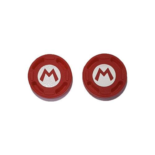 Borracha Grip para Analógico Nintendo Switch Botão Controle Joy-con - Mario Vermelho