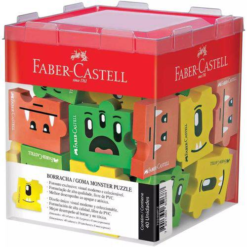 Borracha Monster Puzzle 1 Unidade Color Faber Castell