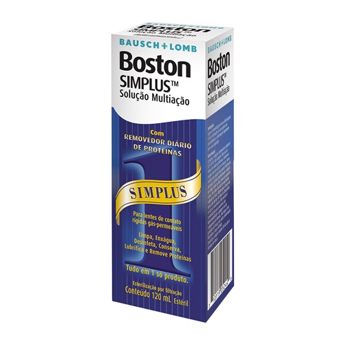 Boston Simplus Solução Multiação para Lentes de Contato Rígidas Gás Permeáveis com 120ml