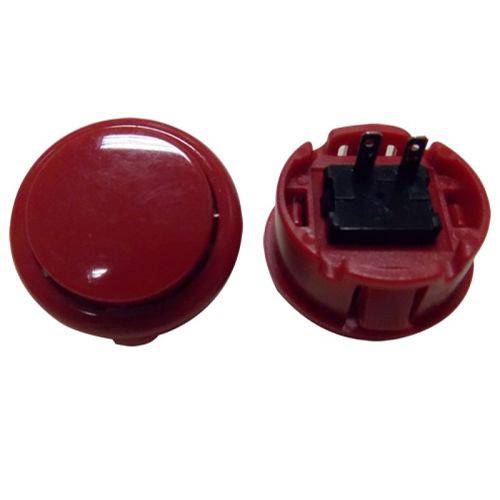 Botão Arcade Fliperama Tipo Sanwa (conector 2.8mm)- Vermelho