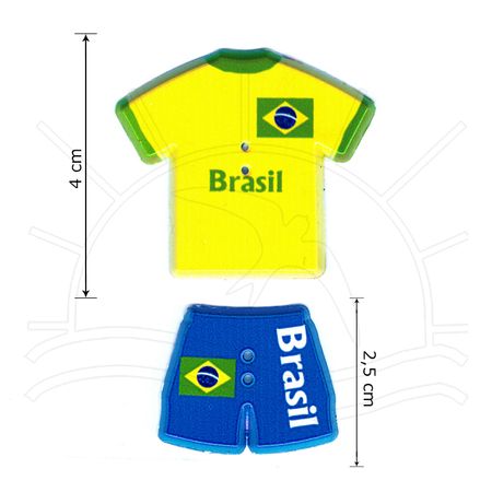 Botão Camisa/Calça Brasil - 2 Unid