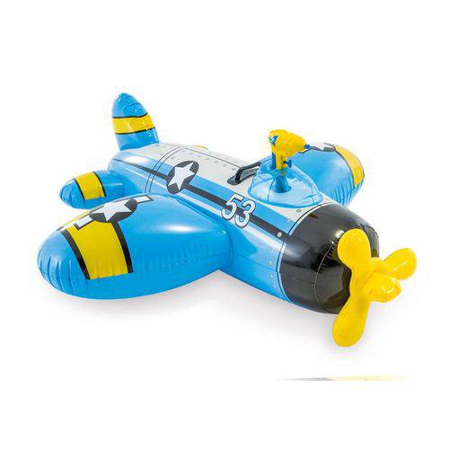 Bote Inflável, Avião com Pistola de Água, Azul-INTEX