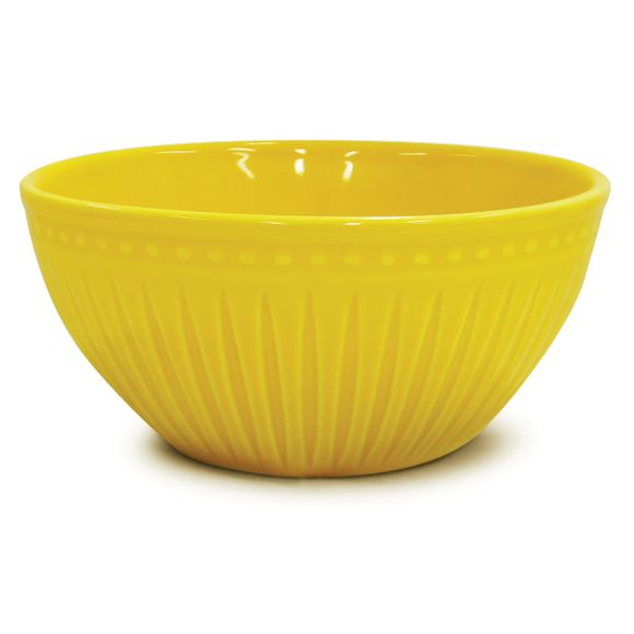 Bowl Alto Relieve Amarelo Corona 550Ml Yoi