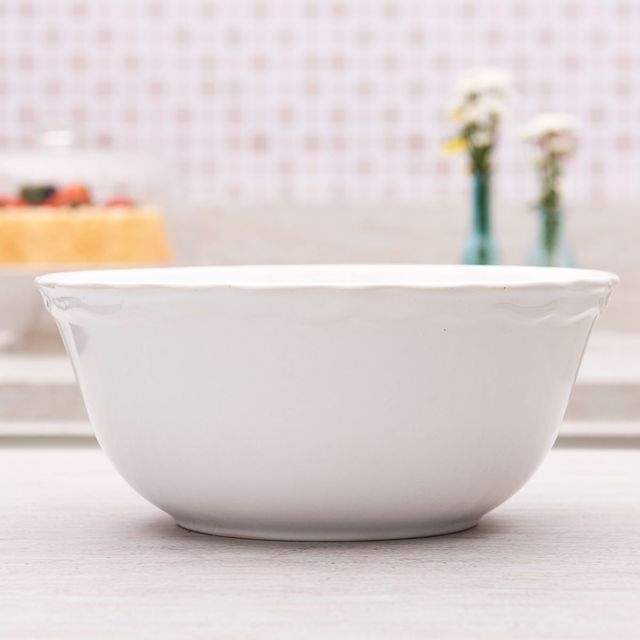 Bowl Ceramica Juliet 2550ml Havan Branco Branco