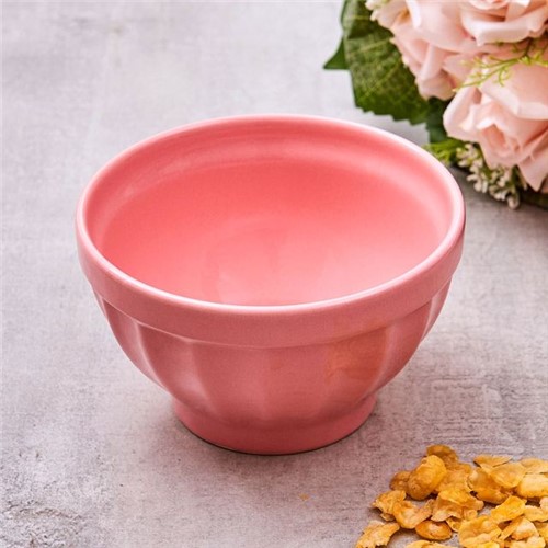 Bowl em Cerâmica 570ml Rosa Rosa