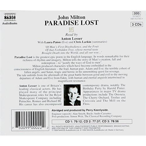 Box Anton Lesser - Paradise Lost - Importado (3 CDs)