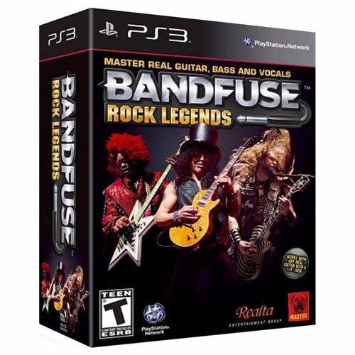 Box Bandfuse Rock Legends para Playstation 3 Jogo + Cabo