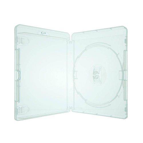 Box Blu-Ray Amaray Transparente com Logo Cromado em Alto Relevo - 5 Unidades