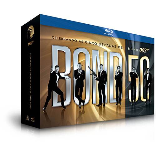 Box Blu-Ray Coleção Celebrando as Cinco Décadas de Bond 007 (22 Discos)
