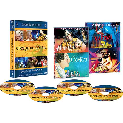 Box Cirque Du Soleil: Alegria, Corteo, Saltimbanco e Varekai (4 DVDs)