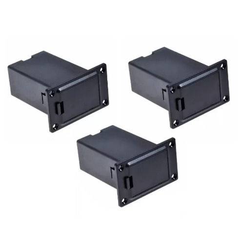 3 Box com Gaveta Plastica para Bateria 9v