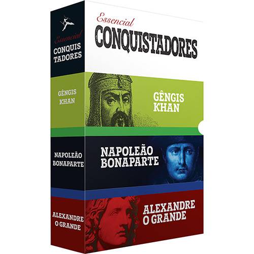 Box de Livros - Essencial Conquistadores (3 Volumes) Gêngis Khan Napoleão Bonaparte Alexandre - o Grande