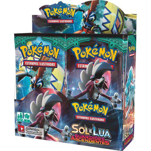 Box Display Pokémon Sol e Lua 2 Guardiões Ascendentes Booster Card 36 Pacotes - Copag