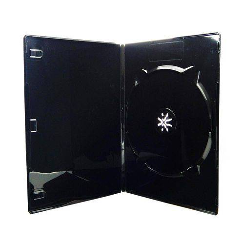 Box DVD Amaray Slim Preto - 5 Unidades