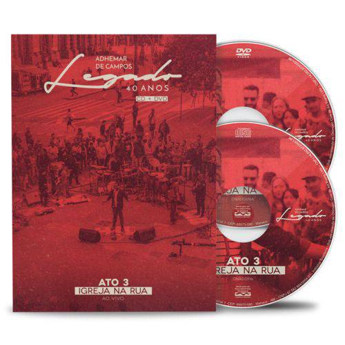 Box DVD-cd Legado40 Ato 3- Igreja na Rua - Adhemar de Campos