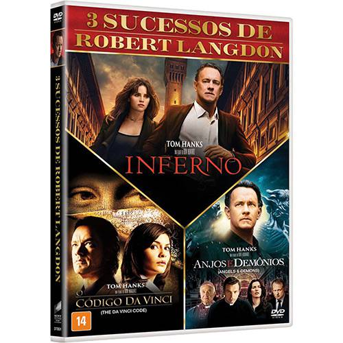Box DVD Coleção - Inferno, Anjos & Demônios, o Código da Vinci - (3 Discos)