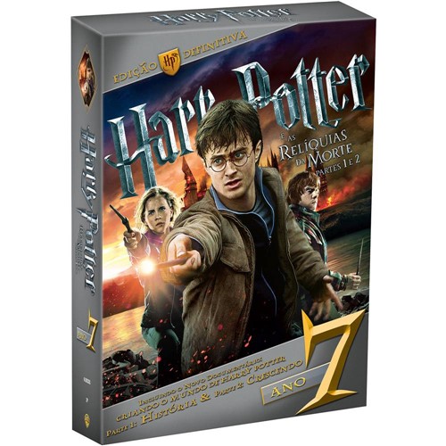 Box DVD - Harry Potter e as Relíquias da Morte - Partes 1 e 2 - Edição Definitiva - Ano 7 (6 Discos)