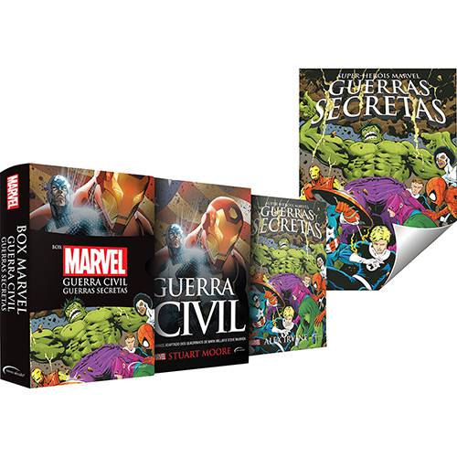 Box - Marvel: Guerra Civil e Guerras Secretas (Edição Slim) + Pôster