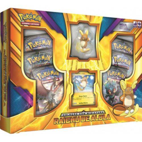 Box Pokémon Raichu de Alola com Miniatura