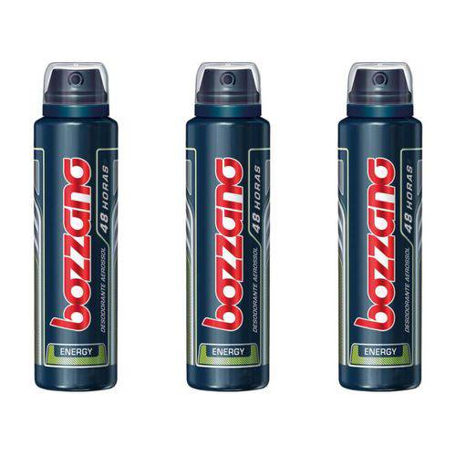 Bozzano Energy 48hs Desodorante Aerosol 90g (kit C/03)