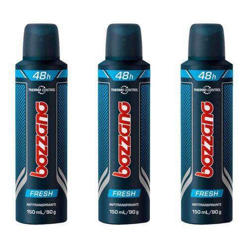 Bozzano Fresh 48hs Desodorante Aerosol 90g (kit C/03)