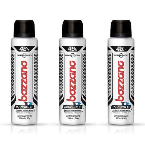 Bozzano Invisible 48hs Desodorante Aerosol 90g (kit C/03)