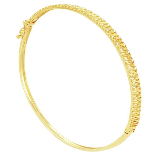 Bracelete em Ouro 18K Linha Tricot com Diamantes - AU3805