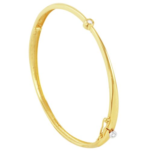 Bracelete em Ouro 18K Ponto de Luz com Diamante - AU3806