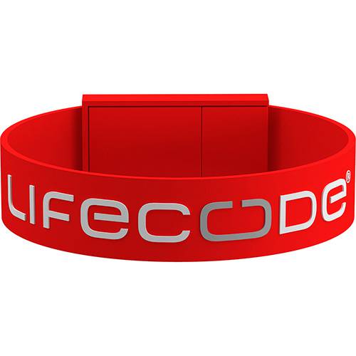 Bracelete LifeCode Salva-Vidas 19,5cm - Vermelho G